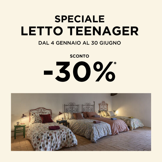 SPECIALE LETTO TEENAGER -30% DI SCONTO