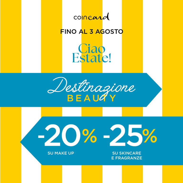 -20% SU MAKE UP -25% SU SKINCARE E FRAGRANZE CON COINCARD