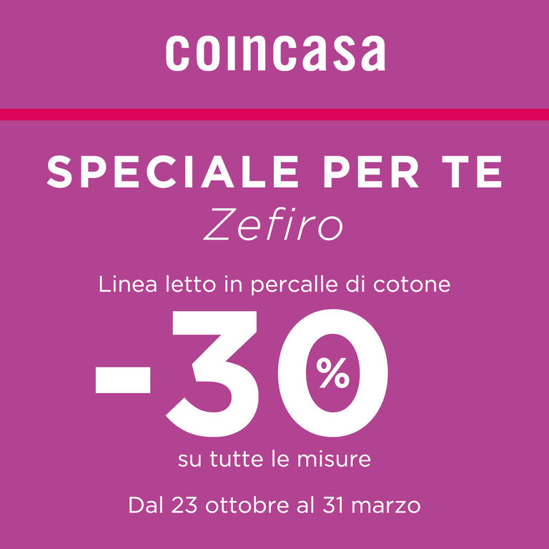 SPECIAL FOR YOU ZEFIRO! -30% ON THE COTTON PERCALE BED