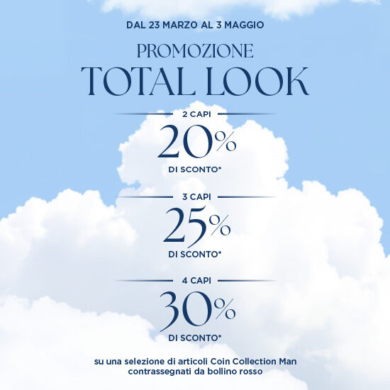 TOTAL LOOK FINO AL -30% SU COIN COLLECTION MEN