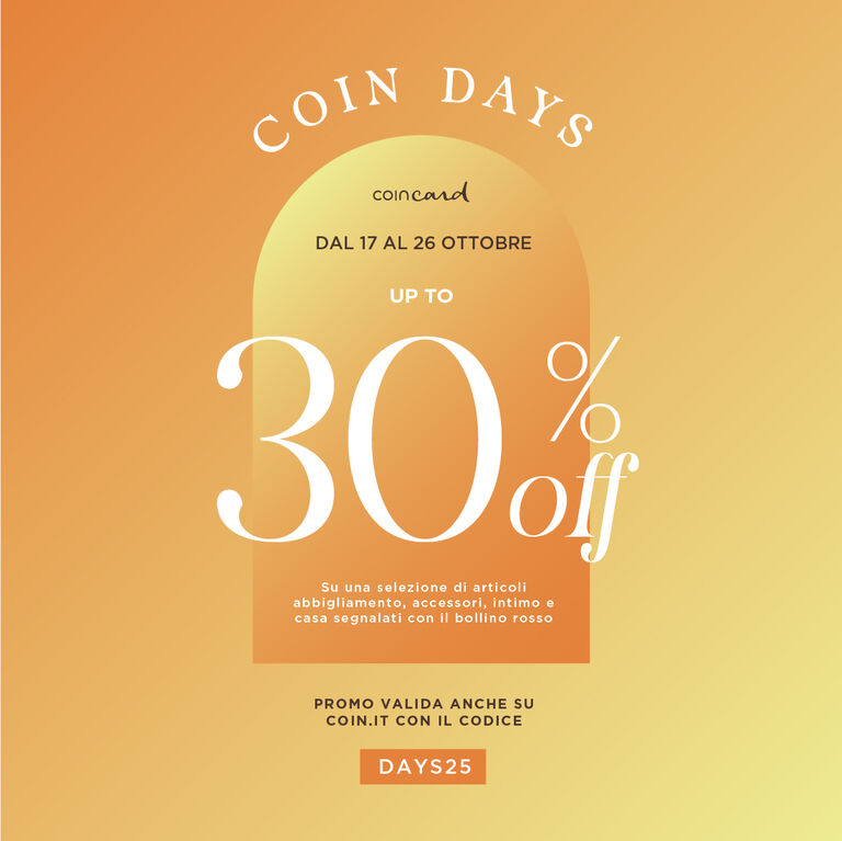 COIN DAYS: UP TO 30%