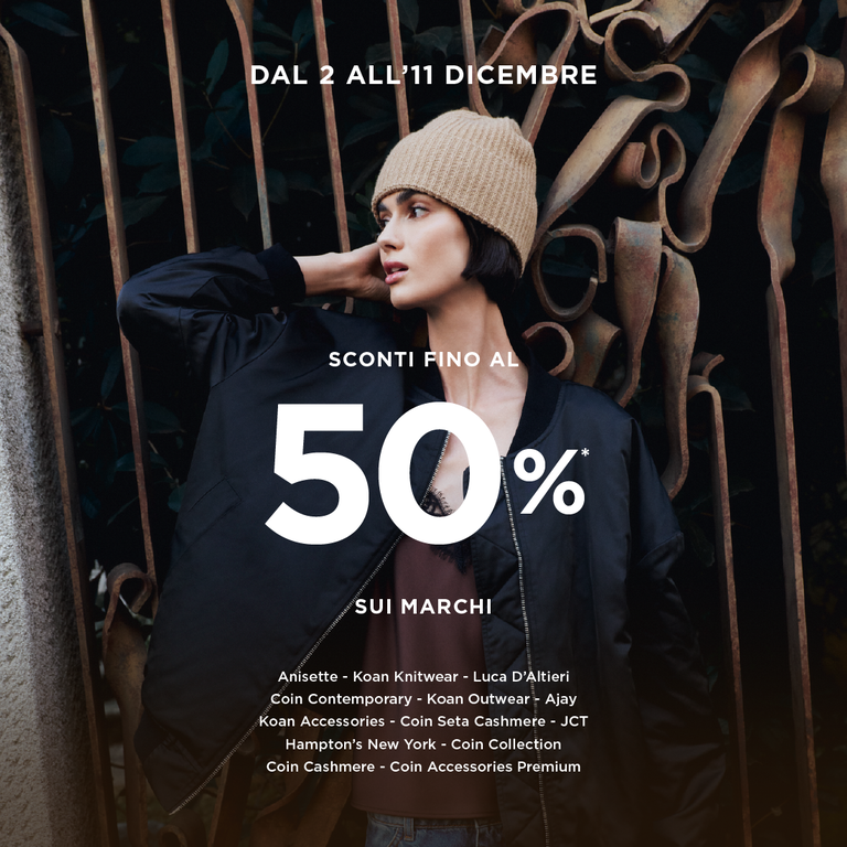 FINO AL -50% SU UOMO DONNA E ACCESSORI